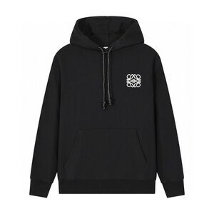 Loewe Black Hoodie with White Emblem